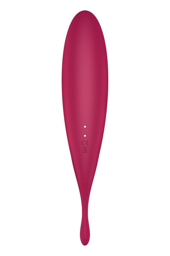 Смарт-вибратор для клитора с вакуумной стимуляцией Satisfyer Twirling Pro+ dark red