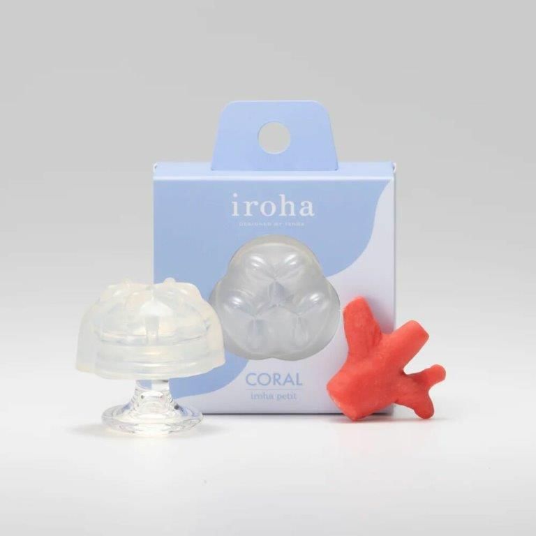 Стимулятор для ерогенних зон IROHA Petit &ndash; Coral, можна охолоджувати та нагрівати, Прозрачный