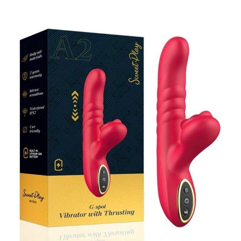Вибратор с толчками Sweet Play G-Spot Vibrator With Thrusting А2, Красный