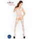 Бодистокинг Passion BS015 white, комбинезон, имитация чулок и пояса