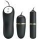 Набір з 2 віброяєць з електростимуляцією Pretty Love Double Vibro Bullet, чорний