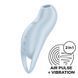Вакуумный клиторальный стимулятор с вибрацией Satisfyer Pocket Pro 1 Blue, Голубой