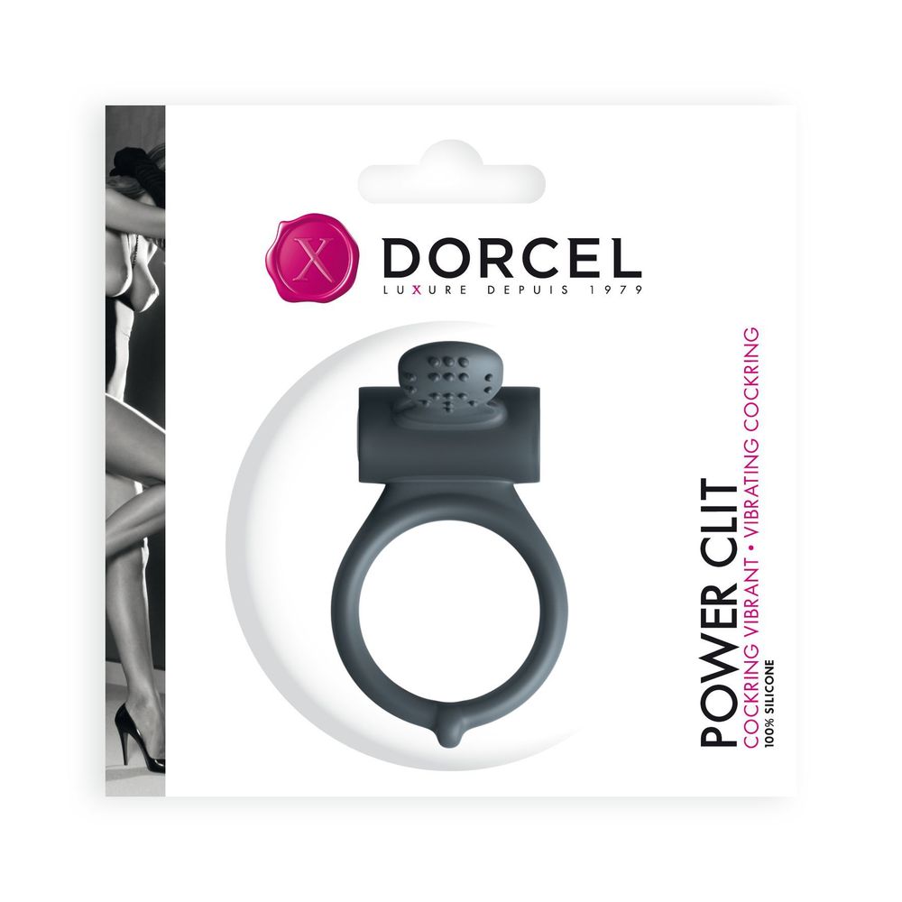 Ерекційне кільце Dorcel Power Clit Black V2 з вібрацією