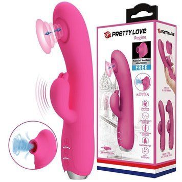 Вибратор с вакуумной стимуляцией клитора Pretty Love - Regina Pink, Розовый