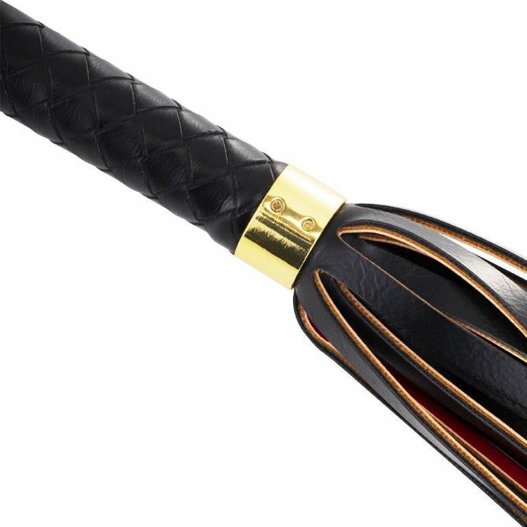 Флоггер Lockink Sevanda Red & Black Braided Tail Flogger