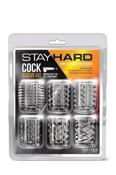 Набор насадок на пенис Stay Hard Cock Sleeve Kit, Прозрачный
