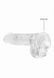 Фалоімітатор Realrock Crystal Clear Dildo Realistic 6, прозорий, Прозрачный