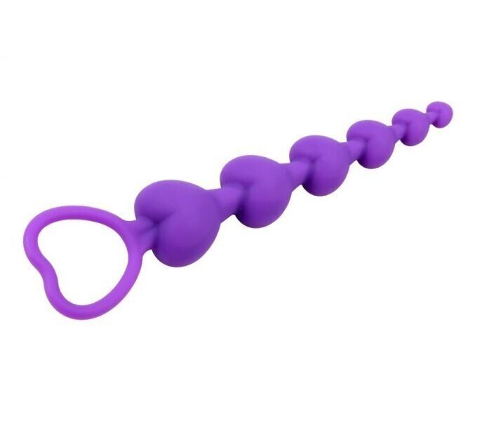 Анальные Бусы Chica Heart Booty Beads - Purple
