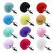 Анальная пробка с хвостом EGZO - Bunny Tail Silver Plug Red, size S, Красный