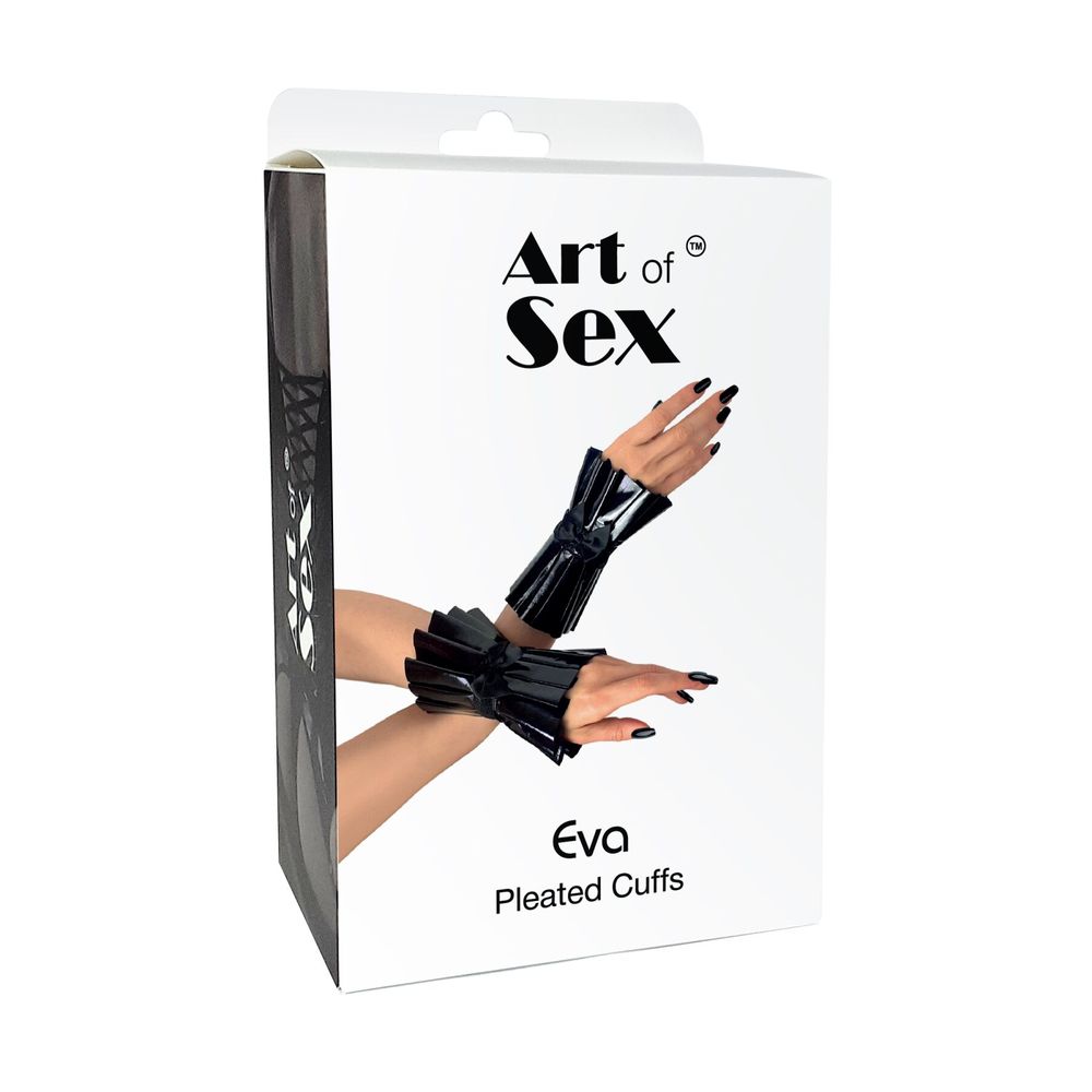 Плісовані манжети на руки Art of Sex - Eva, колір чорний