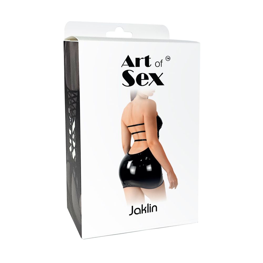 Сексуальное виниловое платье Art of Sex - Jaklin, размер L-2XL, цвет черный