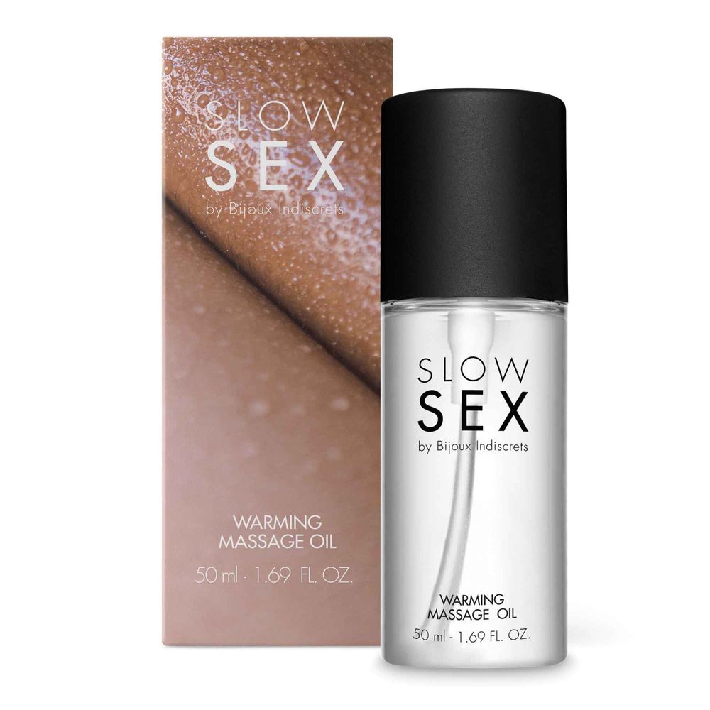 Розігріваюча їстівна масажна олія Bijoux Indiscrets Slow Sex Warming massage oil