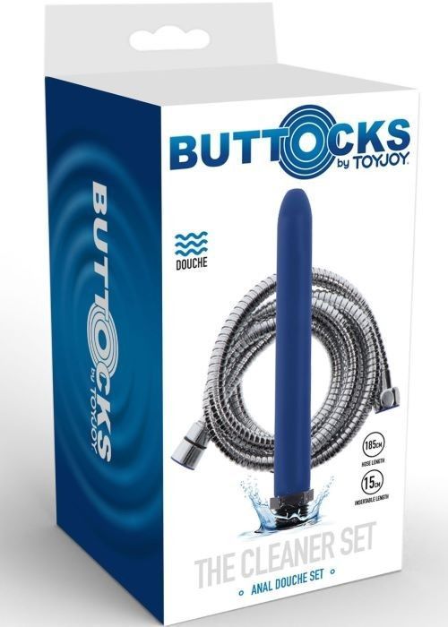 Анальний душ зі шлангом Toy Joy Buttocks Cleaner Set, Синий