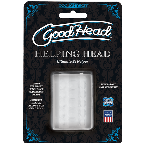 Мастурбатор Doc Johnson GoodHead - Helping Head ULTRASKYN, супер помічник для мінету, Білий
