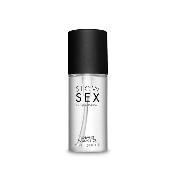 Розігріваюча їстівна масажна олія Bijoux Indiscrets Slow Sex Warming massage oil