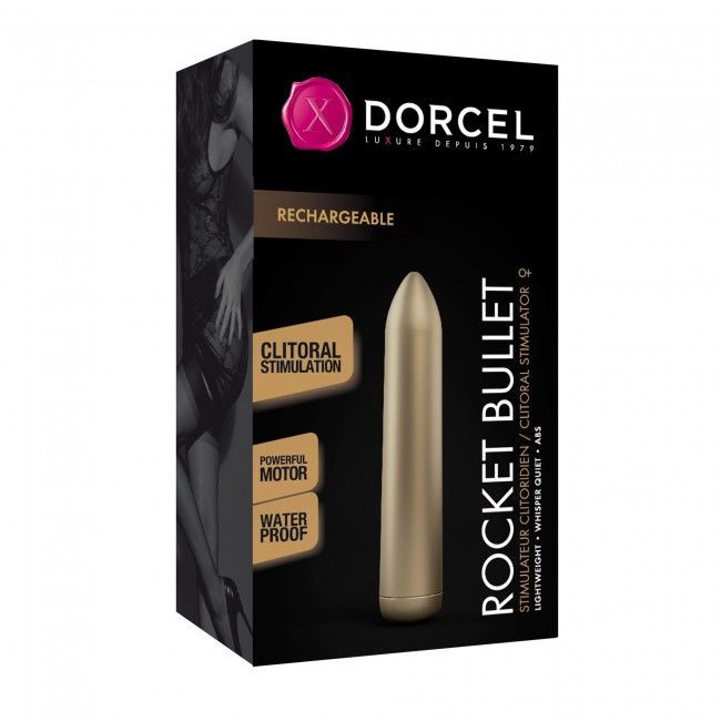Віброкуля Dorcel Rocket Bullet Gold, що перезаряджається.