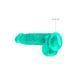 Фалоімітатор Realrock Crystal Clear Dildo Realistic 6, бірюзовий, Бирюзовый