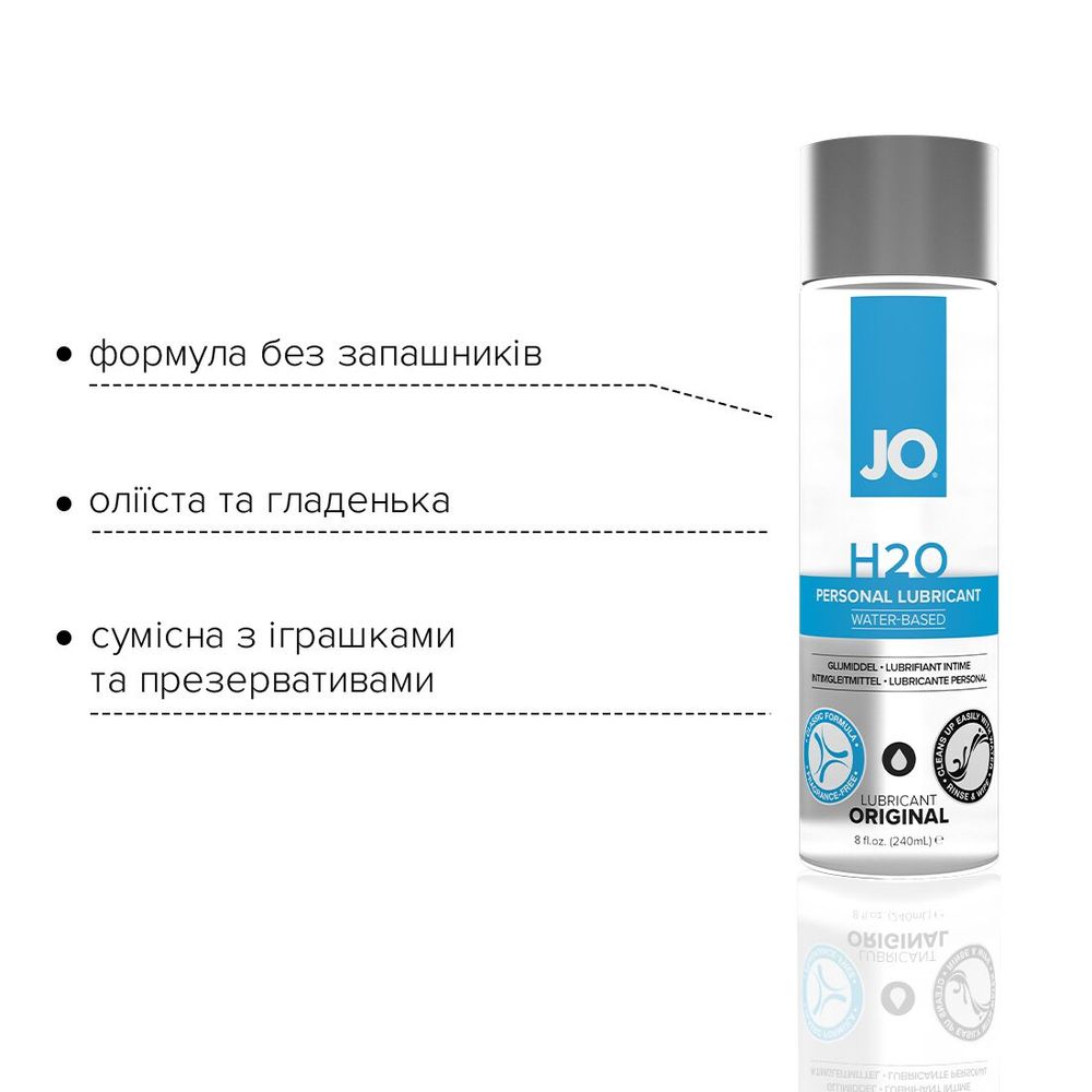 Змазка на водній основі System JO H2O ORIGINAL (240 мл) маслянисте і гладке, рослинний гліцерин