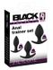 Набір з 3 анальних пробок Black Velvets Anal Trainer Set, чорний