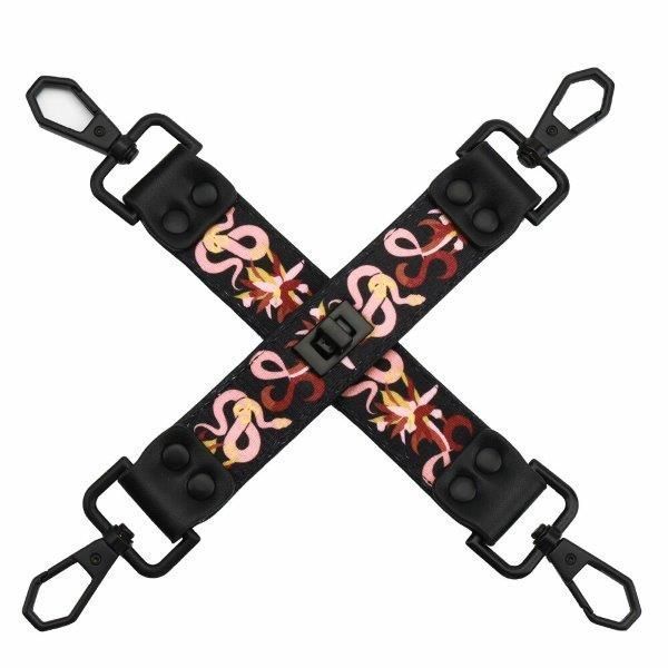 Бондажный набор Lockink Sevanda The Flowering Serpent Leather Bondage Restraint Set 7PC, черный