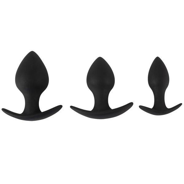 Набор из 3 анальных пробок Black Velvets Anal Trainer Set, черный