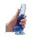 Фалоімітатор Realrock Crystal Clear Dildo Realistic 7, блакитний, Блакитний