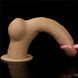 Фаллоимитатор Dual-Layered Silicone Nature Cock 9.5&Prime; с мошонкой, телесный
