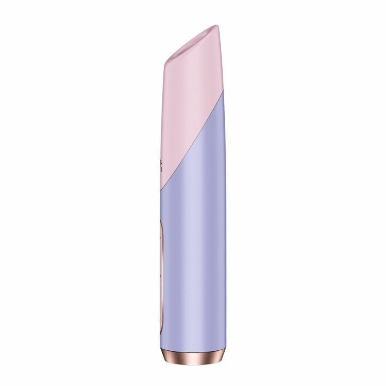 Вакуумний стимулятор Satisfyer Bold Kiss Violet, магнітна технологія 3D Air Pulse, 30 режимів роботи, Рожево-фіолетовий