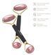 Ролер-масажер для обличчя та тіла з рожевим кварцом GESKE SmartAppGuided Rose Quartz Face & Body Roller 5in1 gray, Черный