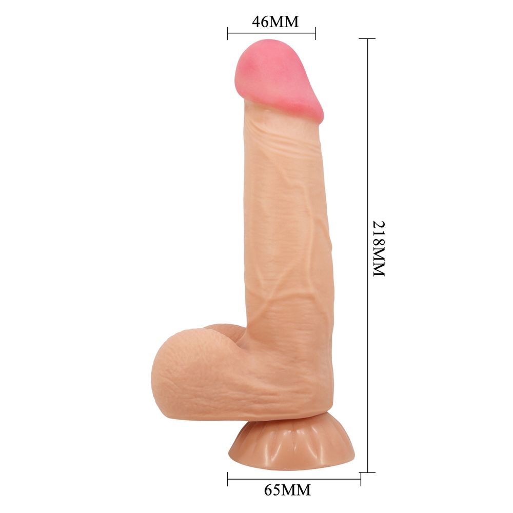 Фалоімітатор BAILE - Sliding Skin 8,5'' Flesh Suction base Bendable TPR