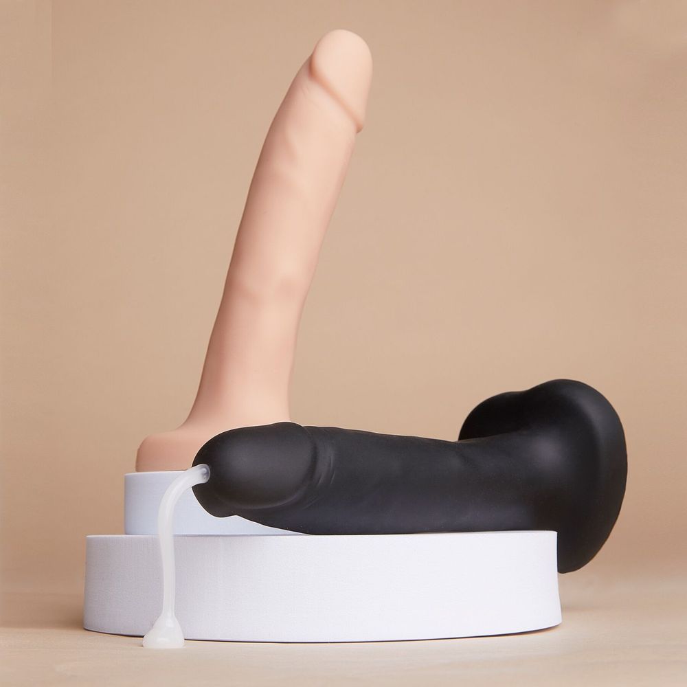 Фаллоимитатор Strap-On-Me &mdash; реалистичный с имитацией эякуляции, телесный