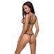 Откровенные трусики-стрепы с кружевом SOLON THONG black L/XL - Passion Exclusive