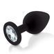 Набор анальных пробок с кристаллом Rianne S: Booty Plug Set Black, диаметр 2,7см, 3,5см, 4,1см, Черный