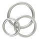 Набір із 3 ерекційних кілець Metallic Silicone Cock Ring Set, срібний