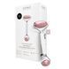 Ролер-масажер для обличчя та тіла з рожевим кварцом GESKE SmartAppGuided Rose Quartz Face & Body Roller 5in1 starlight, Білий
