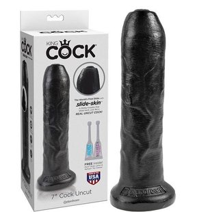 Фаллоимитатор с подвижной крайней плотью Pipedream King Cock - 7 inch Uncut Cock