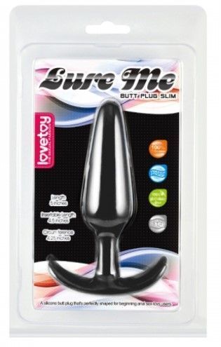 Анальная пробка &ndash; Lure Me Butt Plug L Black, Черный