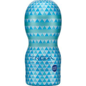 Мастурбатор Tenga Deep Throat Cup EXTRA COOL з мастилом, що охолоджує (глибока ковтка), Блакитний