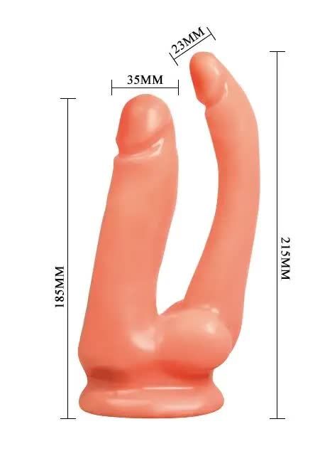 Женский анально-вагинальный страпон с вибрацией - Jessica