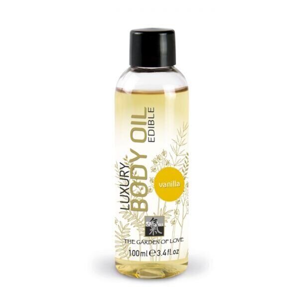Массажное масло для тела SHIATSU Luxury Body oil "EDIBLE", с ароматом ванили 100 мл
