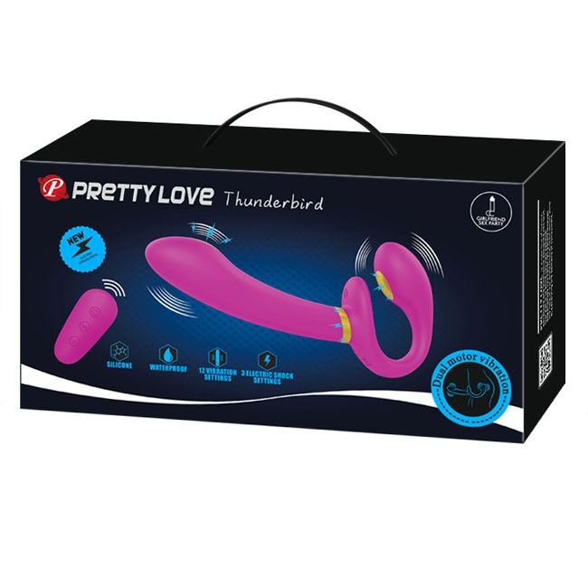 Страпон - Pretty Love Thunderbird Harnessfree Stimulator Purple