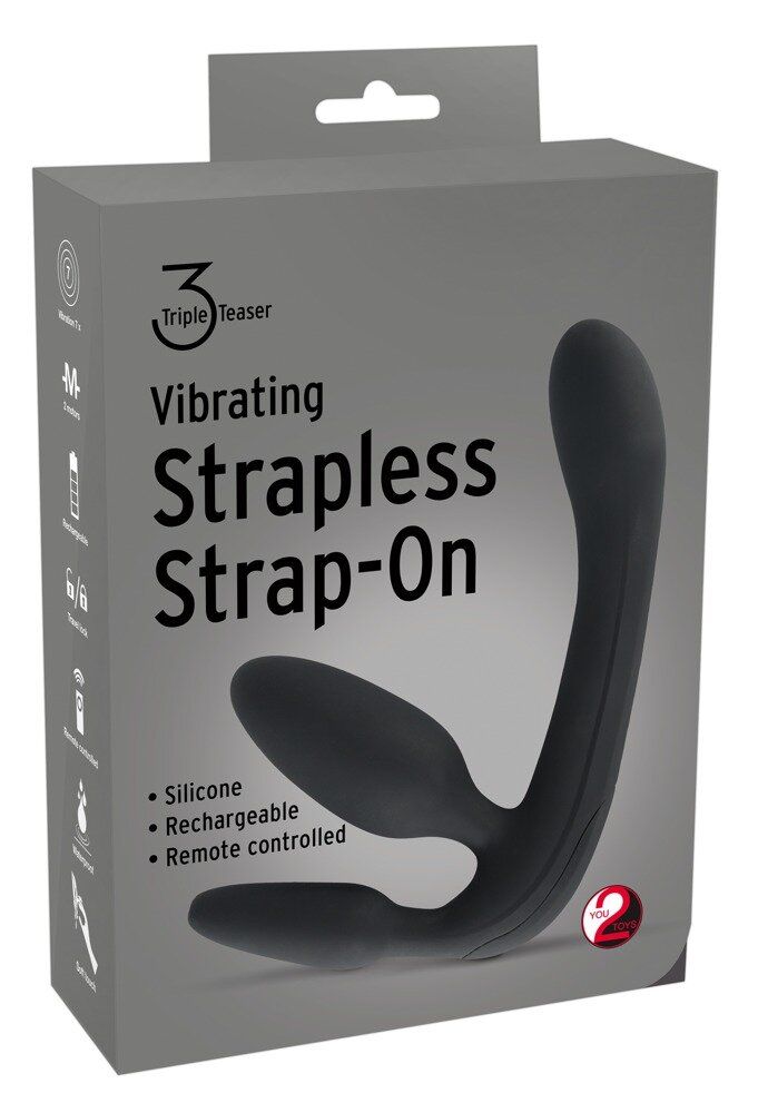 Жіночий безремневой страпон з вібрацією Triple Teaser Vibrating Strapless Strap - On від Orion