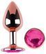 Анальная пробка с кристаллом EGZO - Rose Gold Round Plug Rose size S, Розовое золото