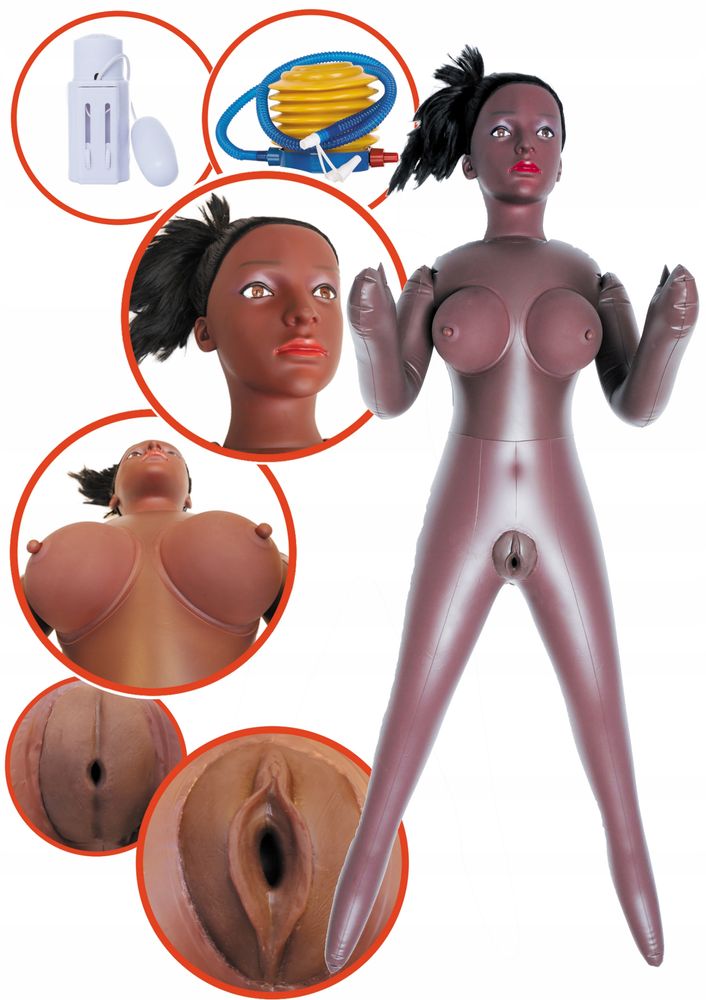 Надувна лялька "ALECIA 3D" із вставкою з кібершкіри та вібростимуляцією