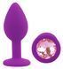 Силиконовая анальная пробка EGZO - Silicone Purple Round Plug Pink, size S, Фиолетовый