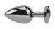 Анальная пробка с кристаллом EGZO - Dark Silver Heart Plug Marine size S, Серебристый