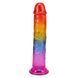 Фаллоимитатор Doc Johnson Crystal Jellies - 7 Inch Сlassic Dong - Rainbow, Красный