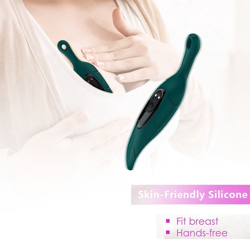 Вібростимулятор Leaf Green, 9 vibration functions, Зелений
