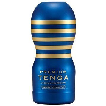 Мастурбатор Tenga Premium Original Vacuum Cup (глибока ковтка) із вакуумною стимуляцією, Синий