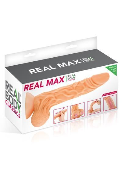 Фалоімітатор із рухомою крайньою плоттю Real Body - Real Max